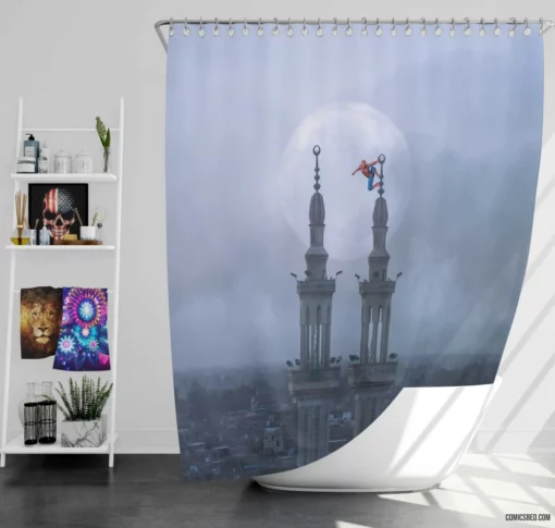 Spider-Man Endgame Gambit Comic Shower Curtain