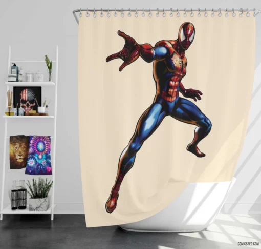 Spider-Man Friendly Neighborhood Chronicles Comic Shower Curtain