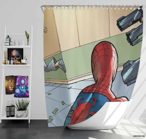 Spider-Man Friendly Neighborhood Hero Comic Shower Curtain