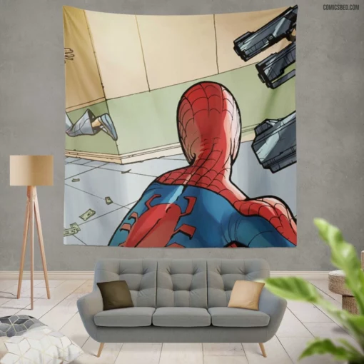 Spider-Man Friendly Neighborhood Hero Comic Wall Tapestry