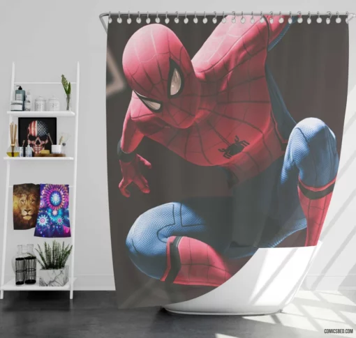 Spider-Man Gauntlet of Challenges Comic Shower Curtain