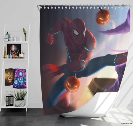 Spider-Man Green Goblin Classic Rivalry Comic Shower Curtain