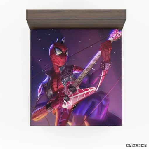 Spider-Man Guitar Marvel Hero Comic Fitted Sheet 1