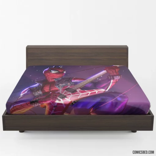 Spider-Man Guitar Marvel Hero Comic Fitted Sheet