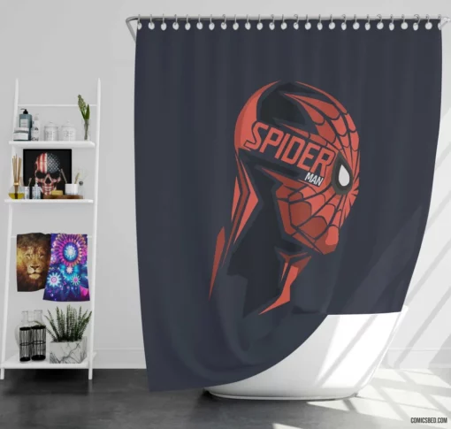 Spider-Man Heart of the Hero Comic Shower Curtain