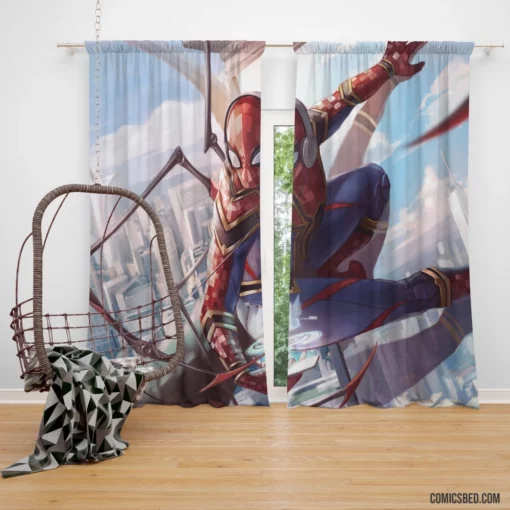 Spider-Man Iron Spider Dual Identity Comic Curtain