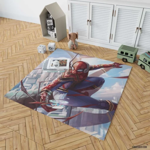 Spider-Man Iron Spider Dual Identity Comic Rug 1