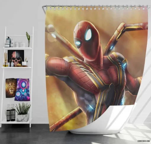 Spider-Man Iron Spider Marvel Avenger Comic Shower Curtain