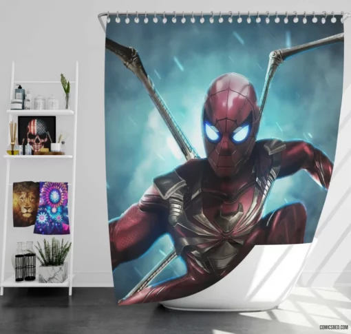 Spider-Man Iron-Spider Marvel Duo Comic Shower Curtain