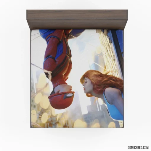 Spider-Man Love Couple Marvel Duo Comic Fitted Sheet 1