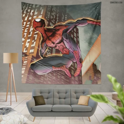 Spider-Man Marvel Adventures Epic Heroics Comic Wall Tapestry