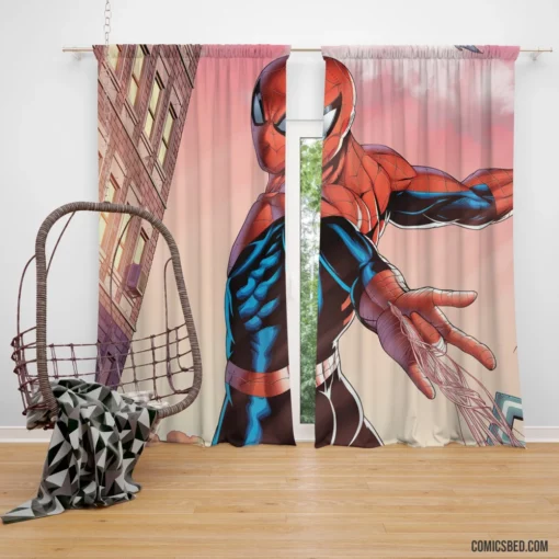 Spider-Man Marvel Adventures Unstoppable Hero Comic Curtain