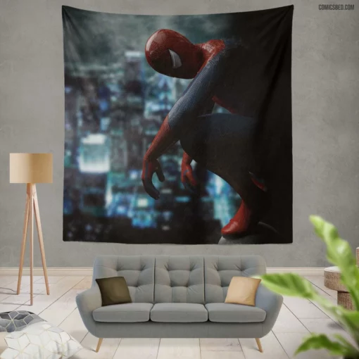 Spider-Man Marvel Dynamic Webbed Hero Comic Wall Tapestry