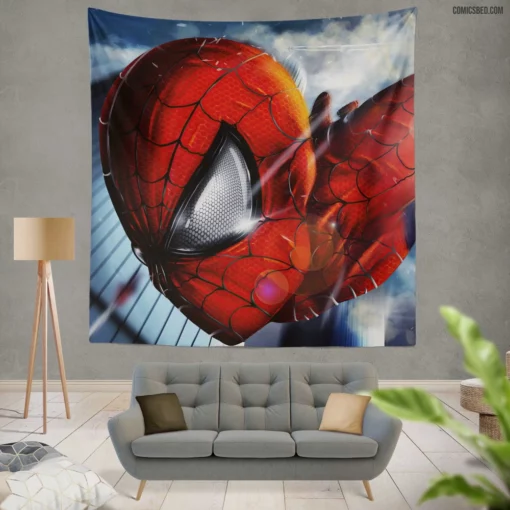 Spider-Man Marvel Heroic Exploits Comic Wall Tapestry