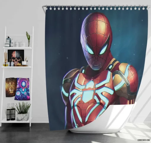 Spider-Man Marvel Legacy Heroic Adventures Comic Shower Curtain