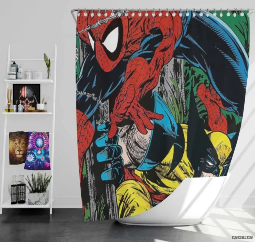 Spider-Man Marvel Legendary Icon Comic Shower Curtain