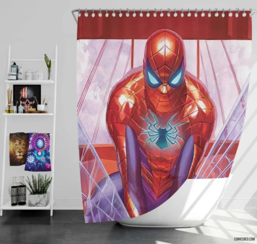 Spider-Man Marvel Quests Timeless Hero Comic Shower Curtain