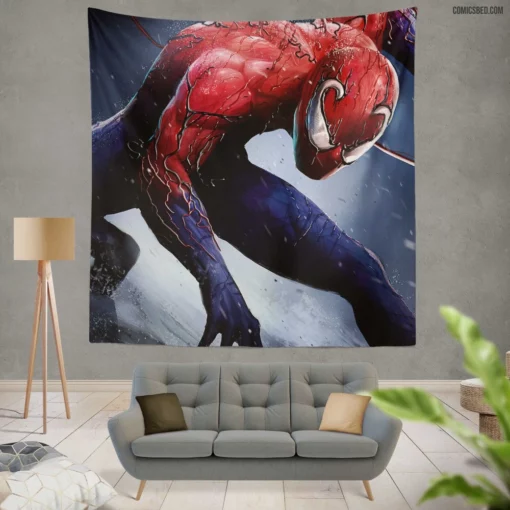 Spider-Man Marvel Quests Unstoppable Hero Comic Wall Tapestry