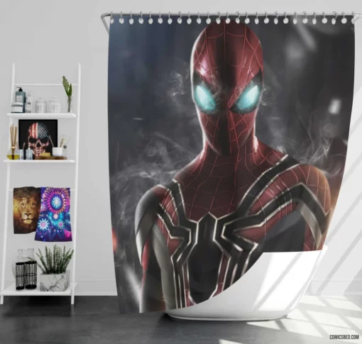 Spider-Man Marvel Saga Unveiled Comic Shower Curtain