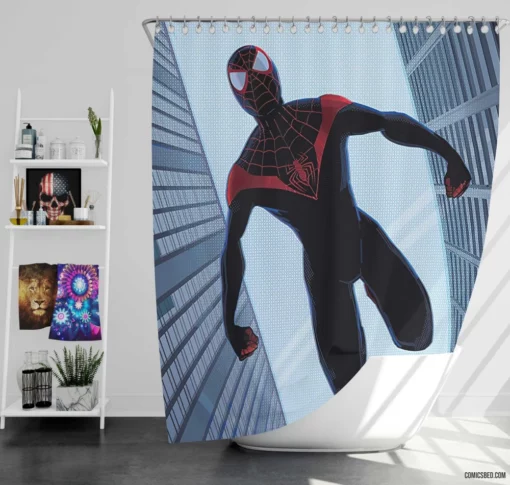 Spider-Man Marvel Wall-Crawler Comic Shower Curtain