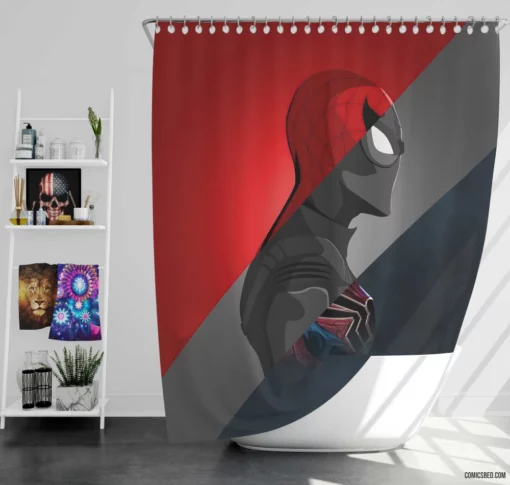 Spider-Man Marvel Webbed Adventure Comic Shower Curtain