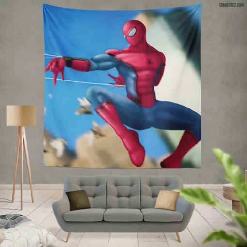 Spider-Man Marvelous Adventures Heroic Exploits Comic Wall Tapestry