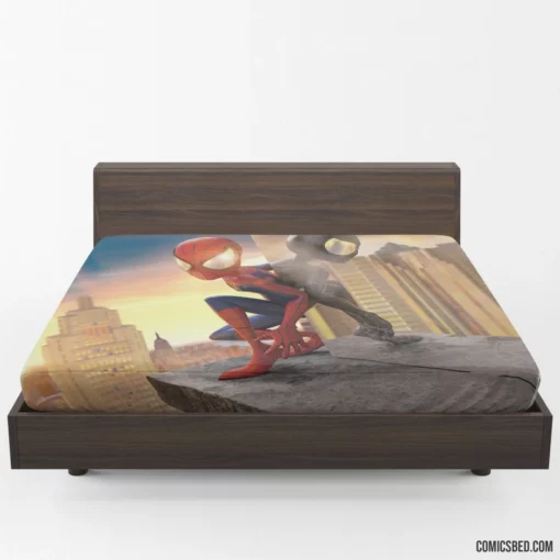 Spider-Man Marvelous Feats Epic Exploits Comic Fitted Sheet