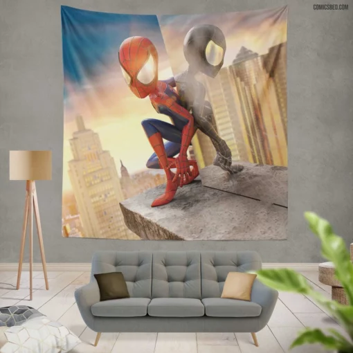 Spider-Man Marvelous Feats Epic Exploits Comic Wall Tapestry