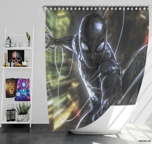 Spider-Man Marvelous Pursuits Comic Shower Curtain