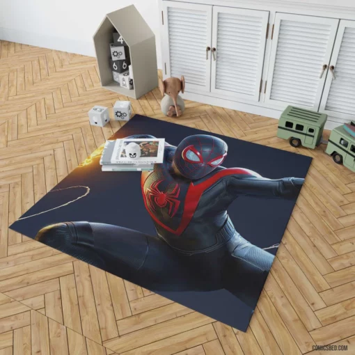 Spider-Man Miles Morales Web-Slinger Comic Rug 1