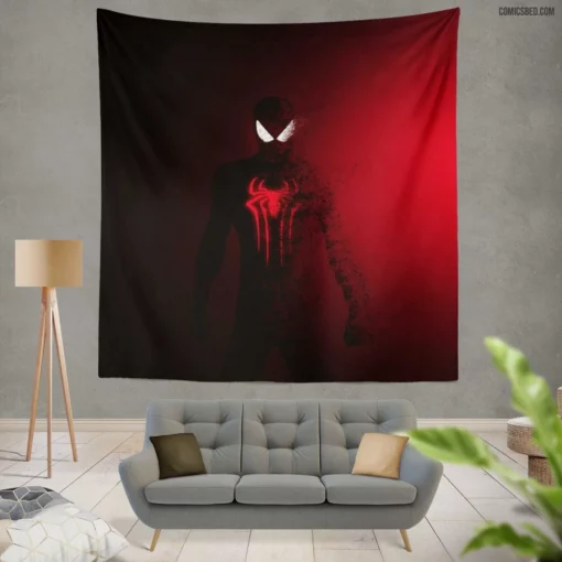 Spider-Man Minimalist Marvel Icon Comic Wall Tapestry