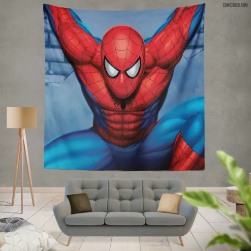 Spider-Man NYC Friendly Wall-Crawler Comic Wall Tapestry