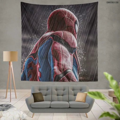 Spider-Man Noir Nighttime Vigilante Comic Wall Tapestry