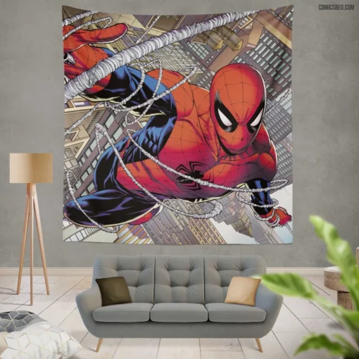 Spider-Man Peter Parker Marvel Web-Slinger Comic Wall Tapestry