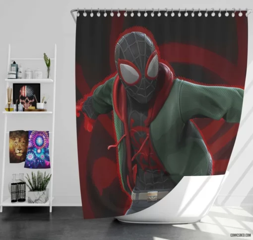 Spider-Man Sinister Six Standoff Comic Shower Curtain