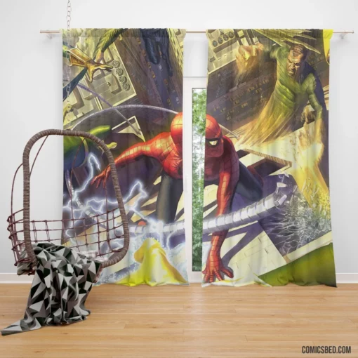 Spider-Man Sinister Six Villains Unite Comic Curtain