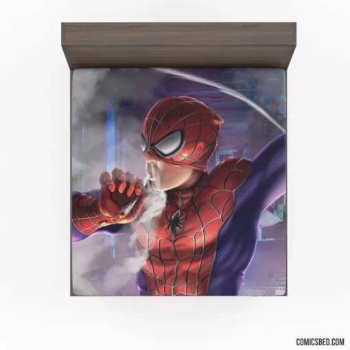 Spider-Man Smoking Marvel Icon Comic Fitted Sheet 1