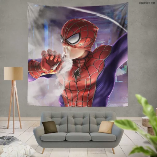 Spider-Man Smoking Marvel Icon Comic Wall Tapestry