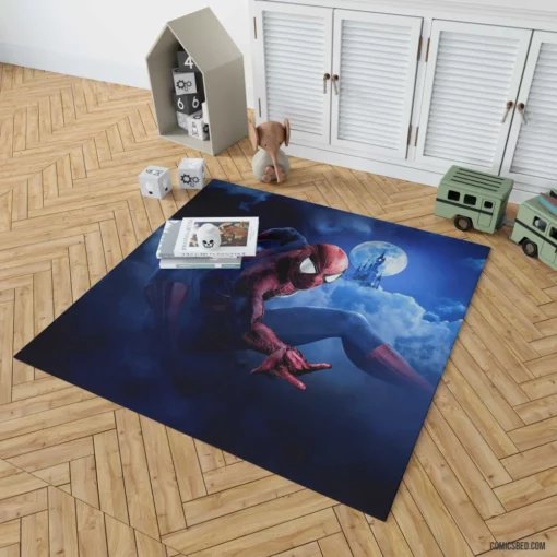 Spider-Man Swinging Through Disney Comic Rug 1