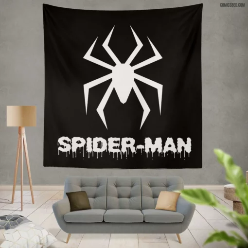 Spider-Man Symbol Iconic Emblem Comic Wall Tapestry