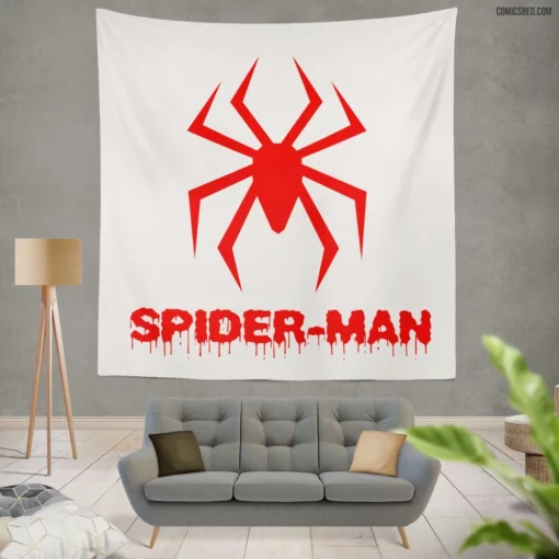 Spider-Man Symbol Iconic Symbol Comic Wall Tapestry