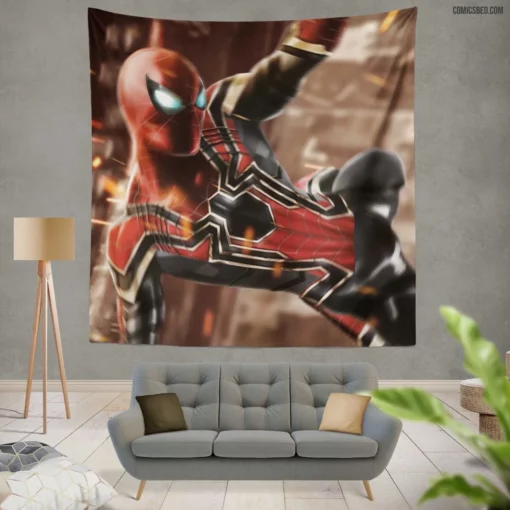 Spider-Man Tech Showdown Comic Wall Tapestry