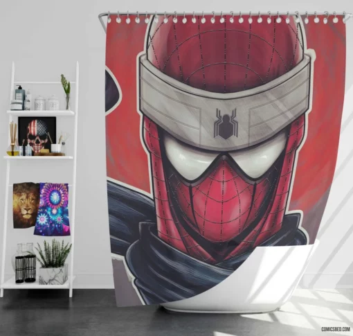 Spider-Man Unleashed Arachnid Adventures Comic Shower Curtain