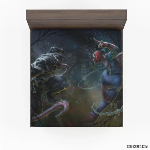 Spider-Man Venom Legendary Rivals Comic Fitted Sheet 1