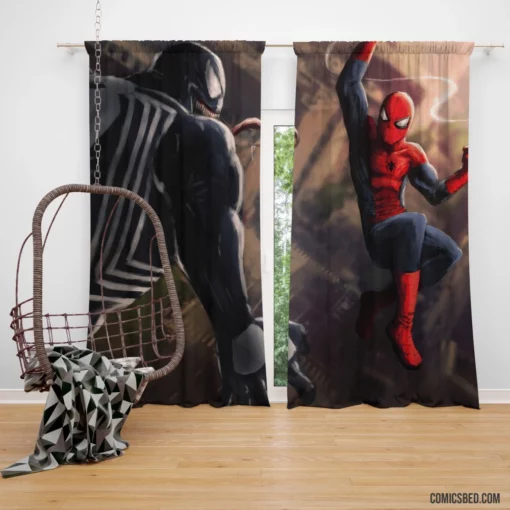 Spider-Man Venom Lethal Symbiotic Duo Comic Curtain