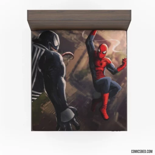 Spider-Man Venom Lethal Symbiotic Duo Comic Fitted Sheet 1