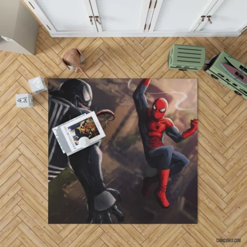 Spider-Man Venom Lethal Symbiotic Duo Comic Rug