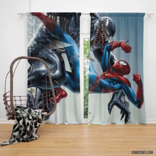 Spider-Man Venom Marvel Webbed Duo Comic Curtain