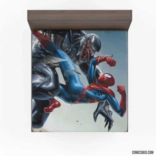 Spider-Man Venom Marvel Webbed Duo Comic Fitted Sheet 1