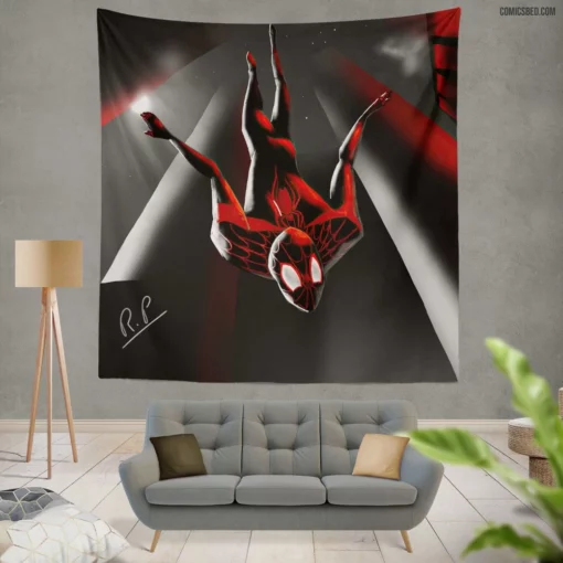 Spider-Man Venom Marvelous Confrontation Comic Wall Tapestry